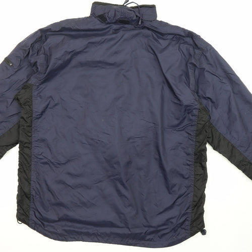 Papini Mens Blue Jacket Poncho Size 2XL Zip