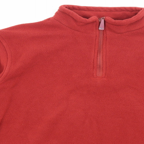 Outdoor Mens Orange Polyester Pullover Sweatshirt Size S
