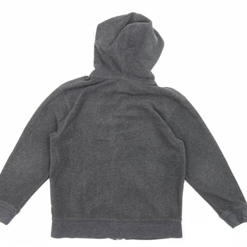 Gap Boys Grey 100% Polyester Full Zip Hoodie Size 10-11 Years Zip - Logo