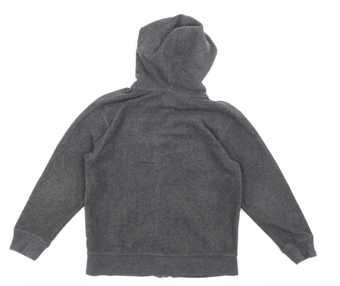Gap Boys Grey 100% Polyester Full Zip Hoodie Size 10-11 Years Zip - Logo
