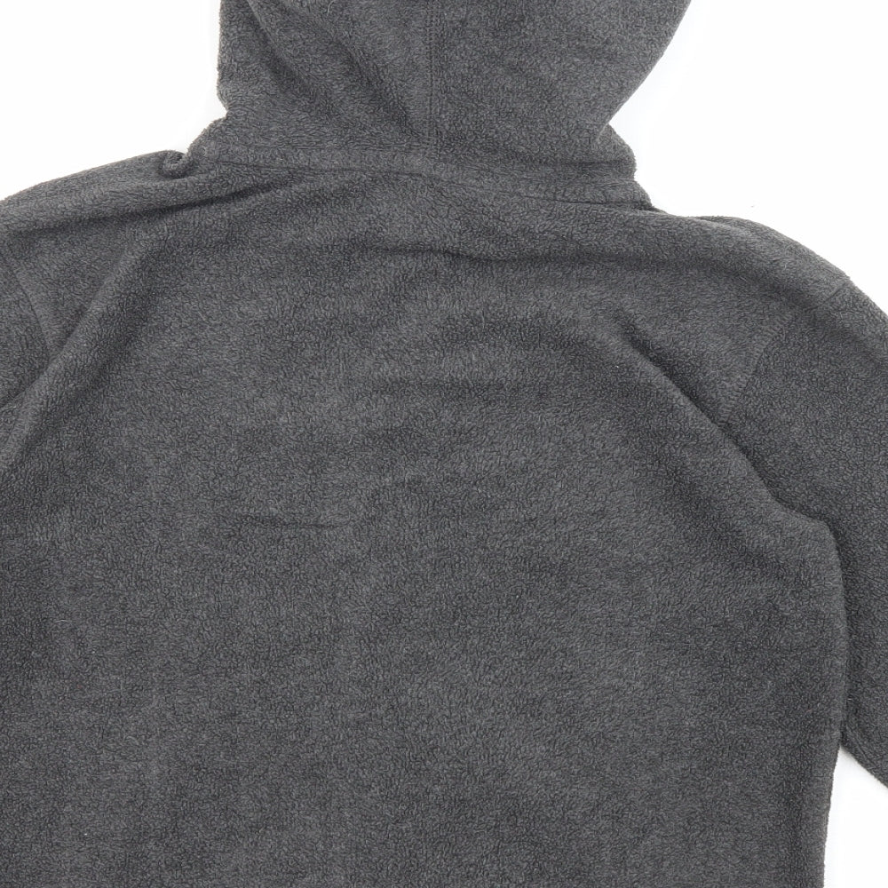 Gap Boys Grey 100% Polyester Full Zip Hoodie Size 10-11 Years Zip - Logo