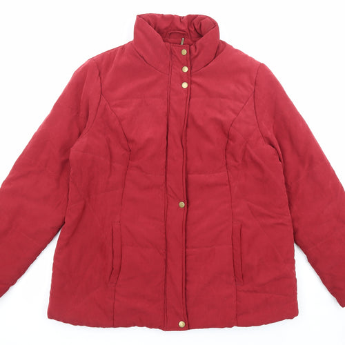 BHS Womens Red Jacket Size 16 Zip