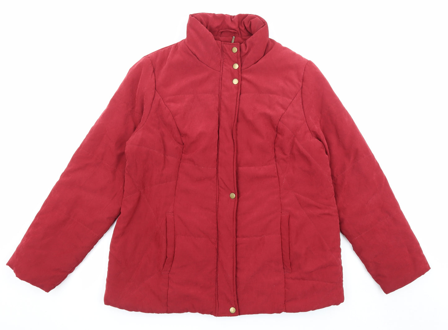 BHS Womens Red Jacket Size 16 Zip