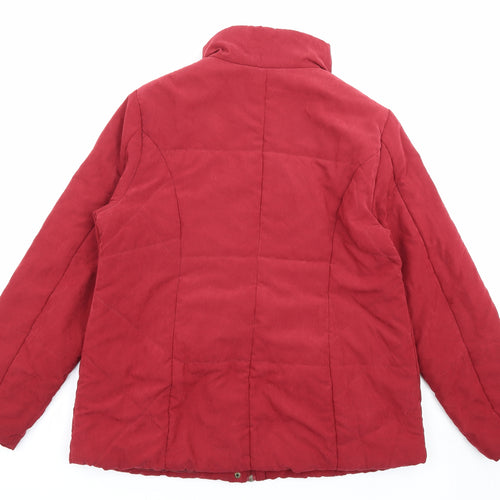 BHS Womens Red Jacket Size 16 Zip