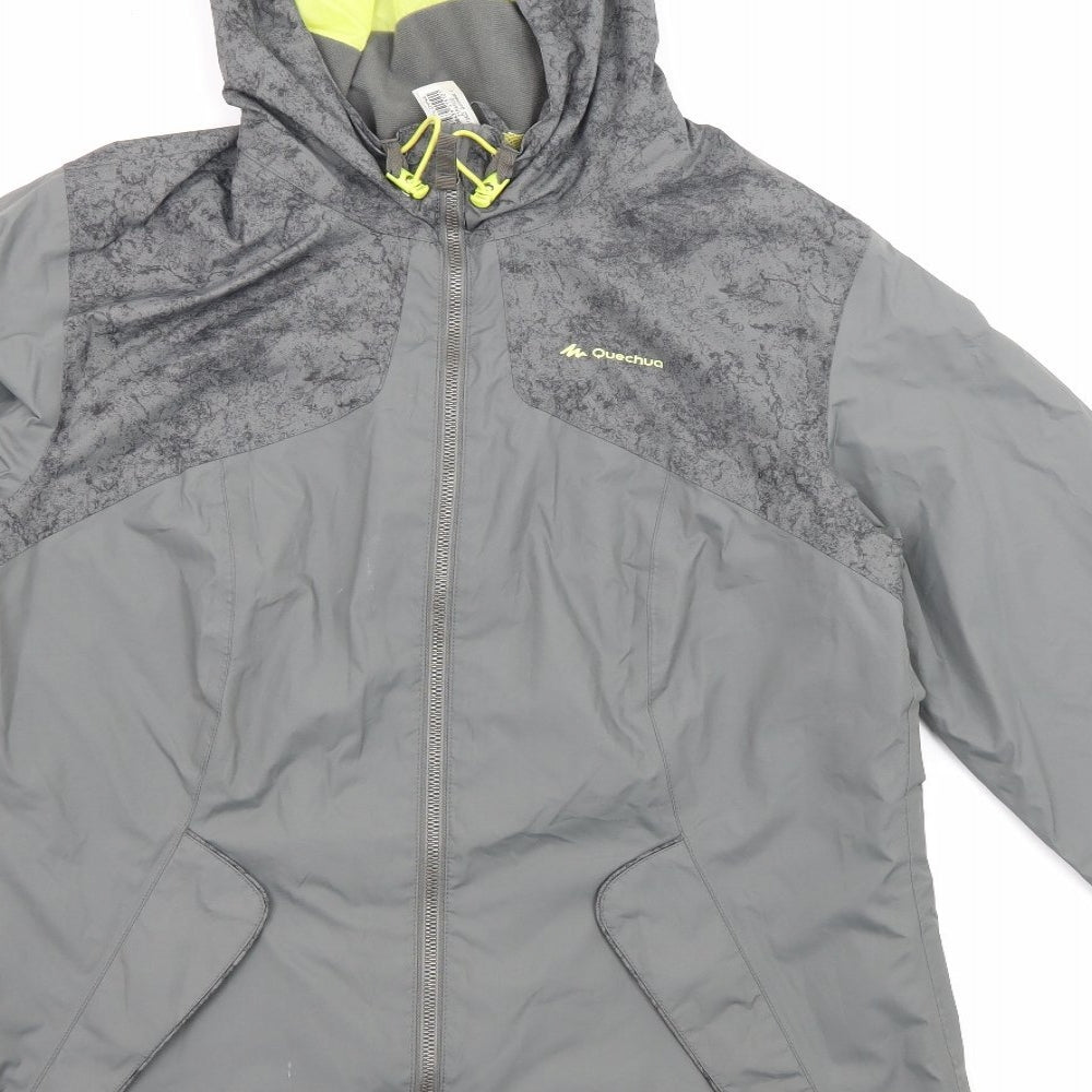Quechua Womens Green Jacket Size L Zip