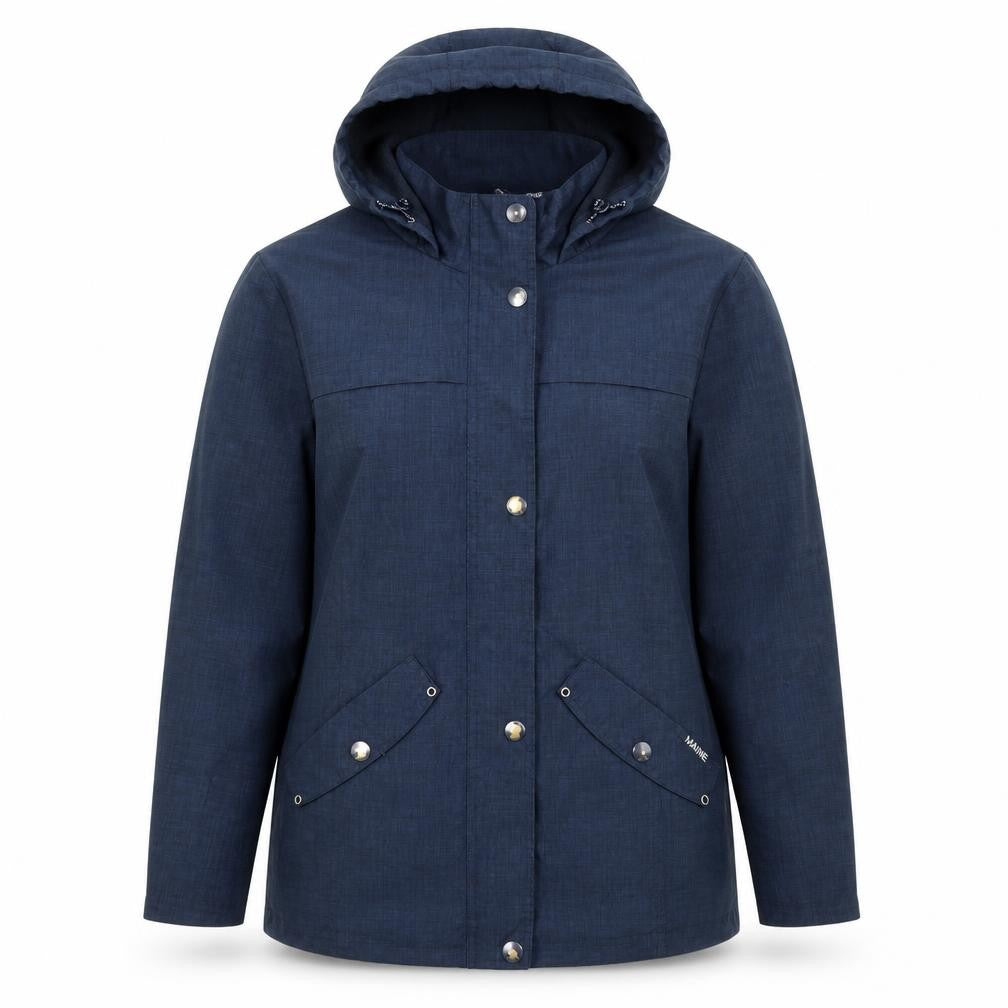 Front view of Maine New England women’s blue jacket, size UK 10, zip