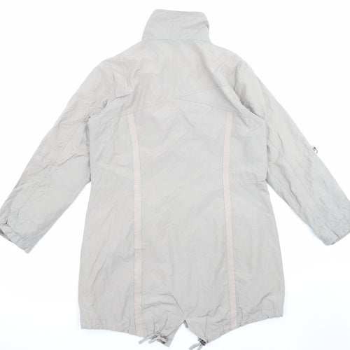 Indigo Womens Grey Anorak Coat Size 14 Zip - Drawstring Waist