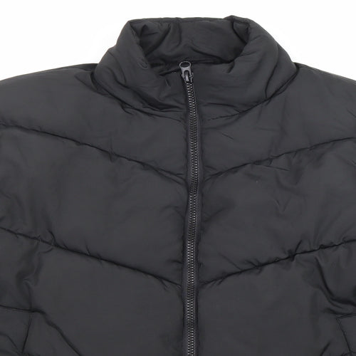 ASOS Womens Black Puffer Jacket Jacket Size XL Zip