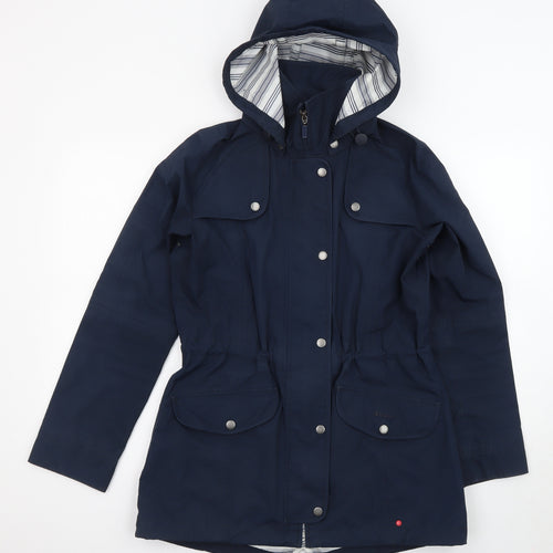 Barbara Womens Blue Jacket Size 10 Zip