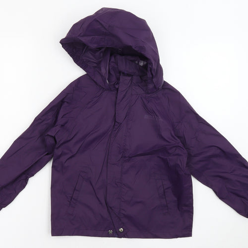 Mountain Warehouse Girls Purple Rain Coat Coat Size 5-6 Years Zip