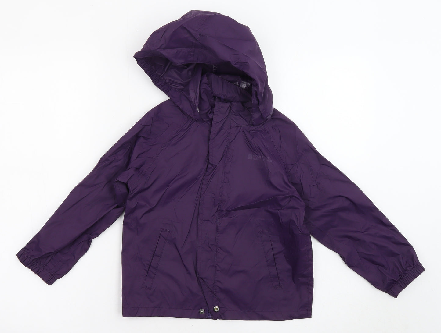 Mountain Warehouse Girls Purple Rain Coat Coat Size 5-6 Years Zip