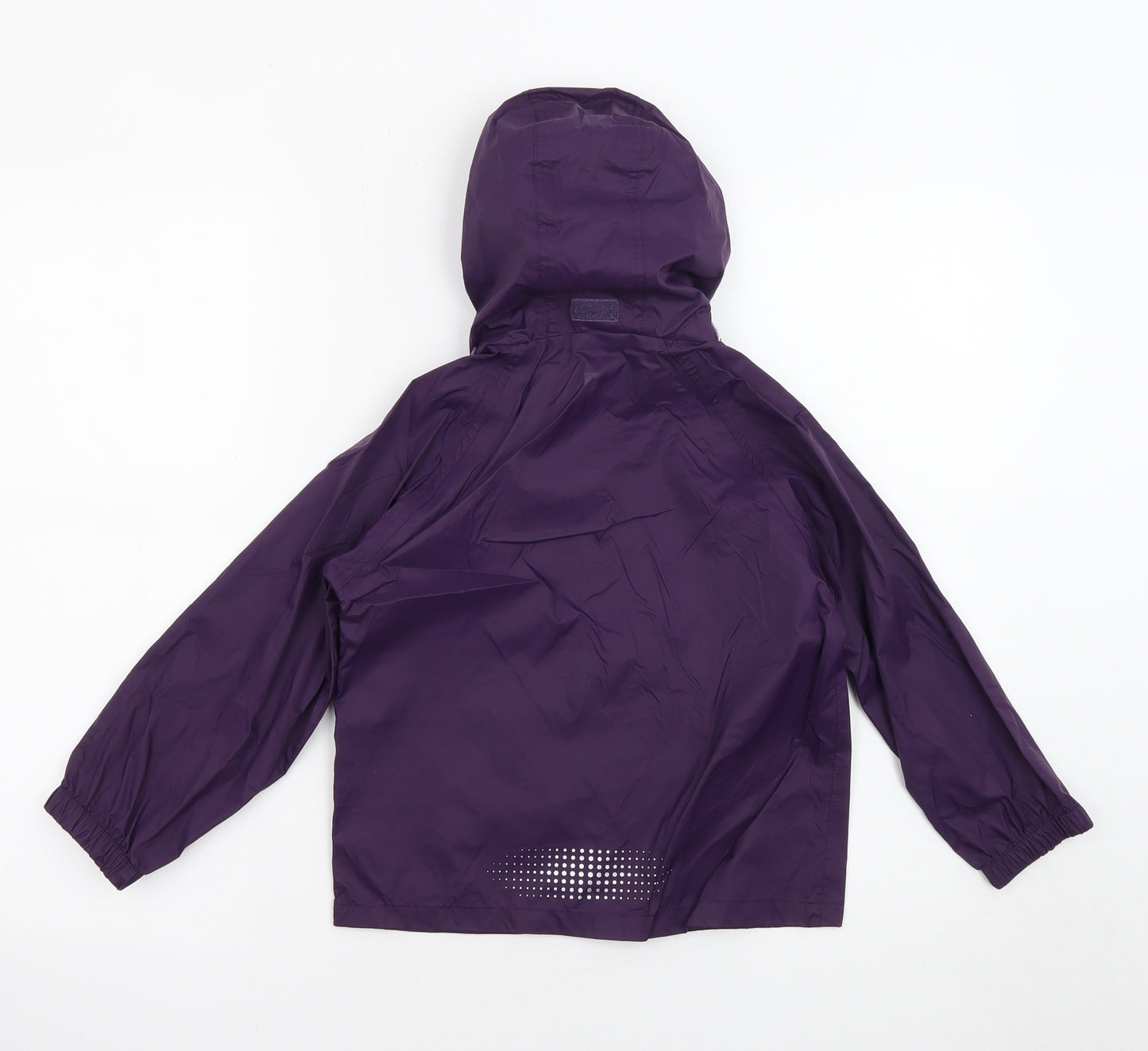 Mountain Warehouse Girls Purple Rain Coat Coat Size 5-6 Years Zip