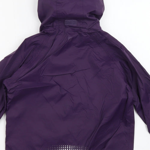 Mountain Warehouse Girls Purple Rain Coat Coat Size 5-6 Years Zip