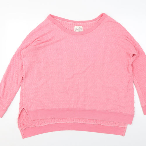A Postcard From Brighton Womens Pink Polka Dot Viscose Pullover Sweatshirt Size 8 Pullover