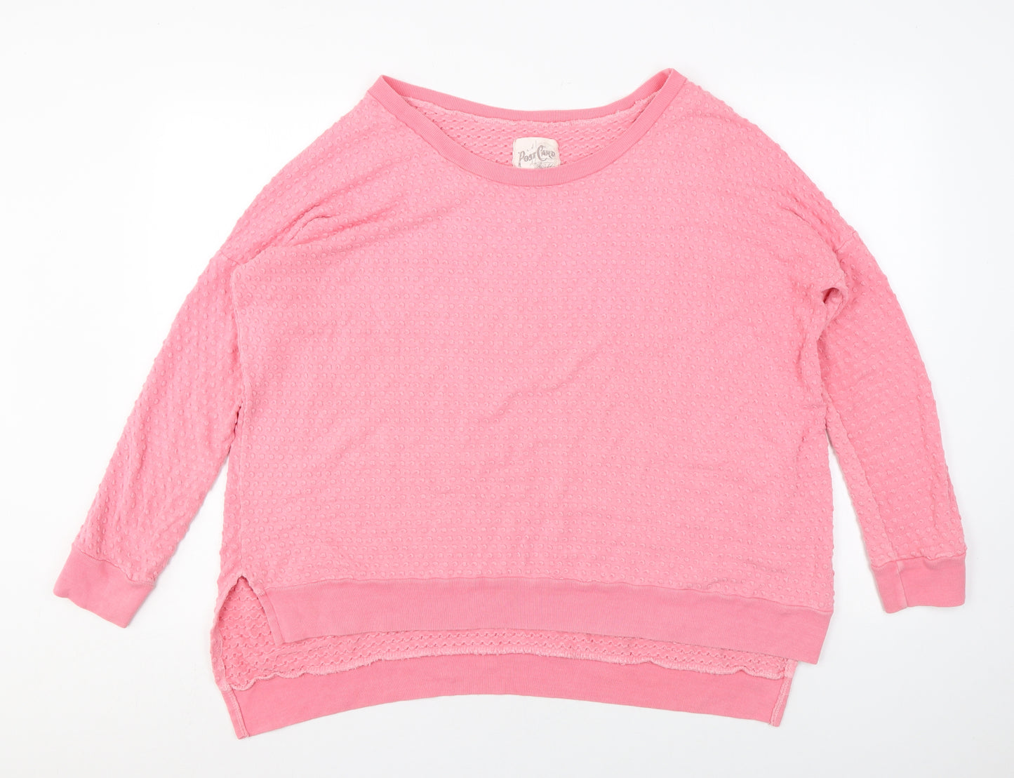 A Postcard From Brighton Womens Pink Polka Dot Viscose Pullover Sweatshirt Size 8 Pullover
