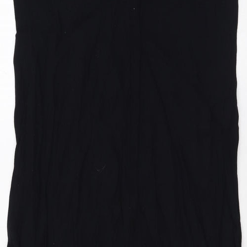BHS Womens Black Viscose A-Line Size 14 Halter Zip