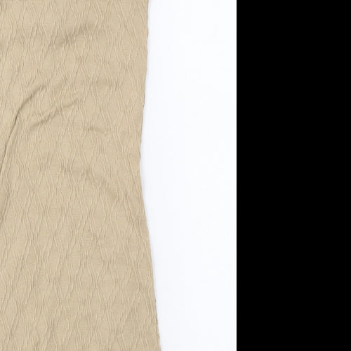 Divided by H&M Womens Beige Geometric Polyester Bodycon Size XS Halter Tie