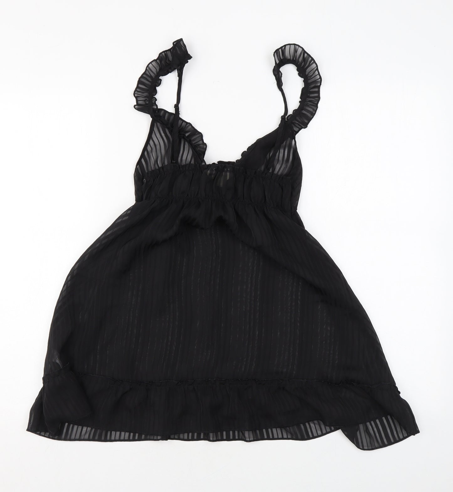 Presence Womens Black Solid Polyester Babydoll Dress Size 8