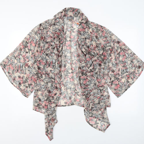Apricot Womens Pink Geometric Polyester Kimono Blouse Size M V-Neck