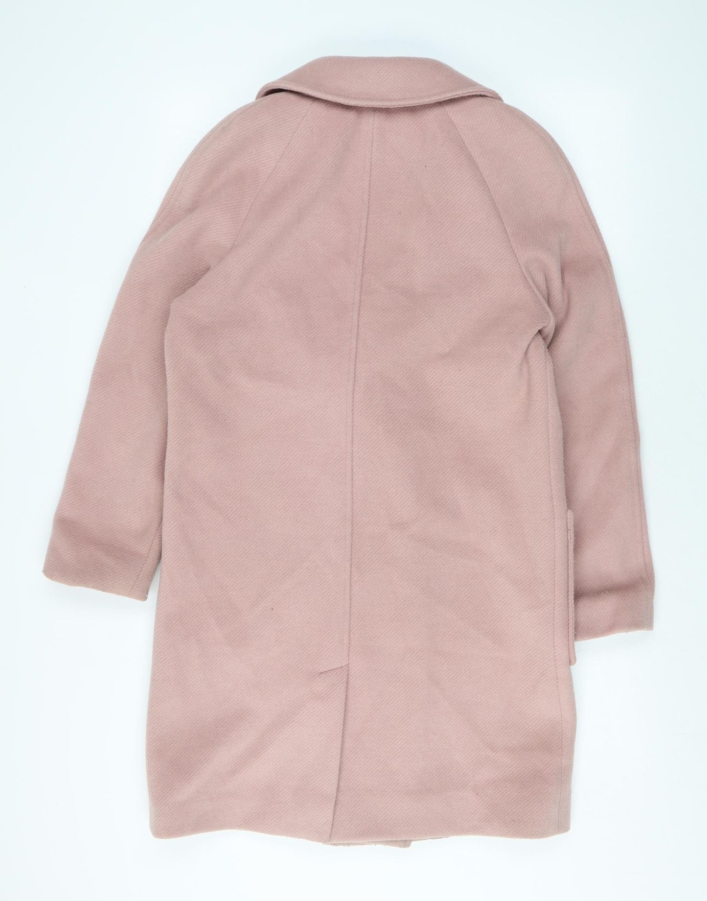 Marks and Spencer Womens Pink Overcoat Coat Size 8 Button