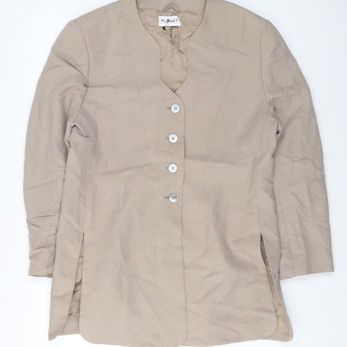 Planet Womens Beige Jacket Blazer Size 16 Button