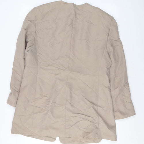 Planet Womens Beige Jacket Blazer Size 16 Button
