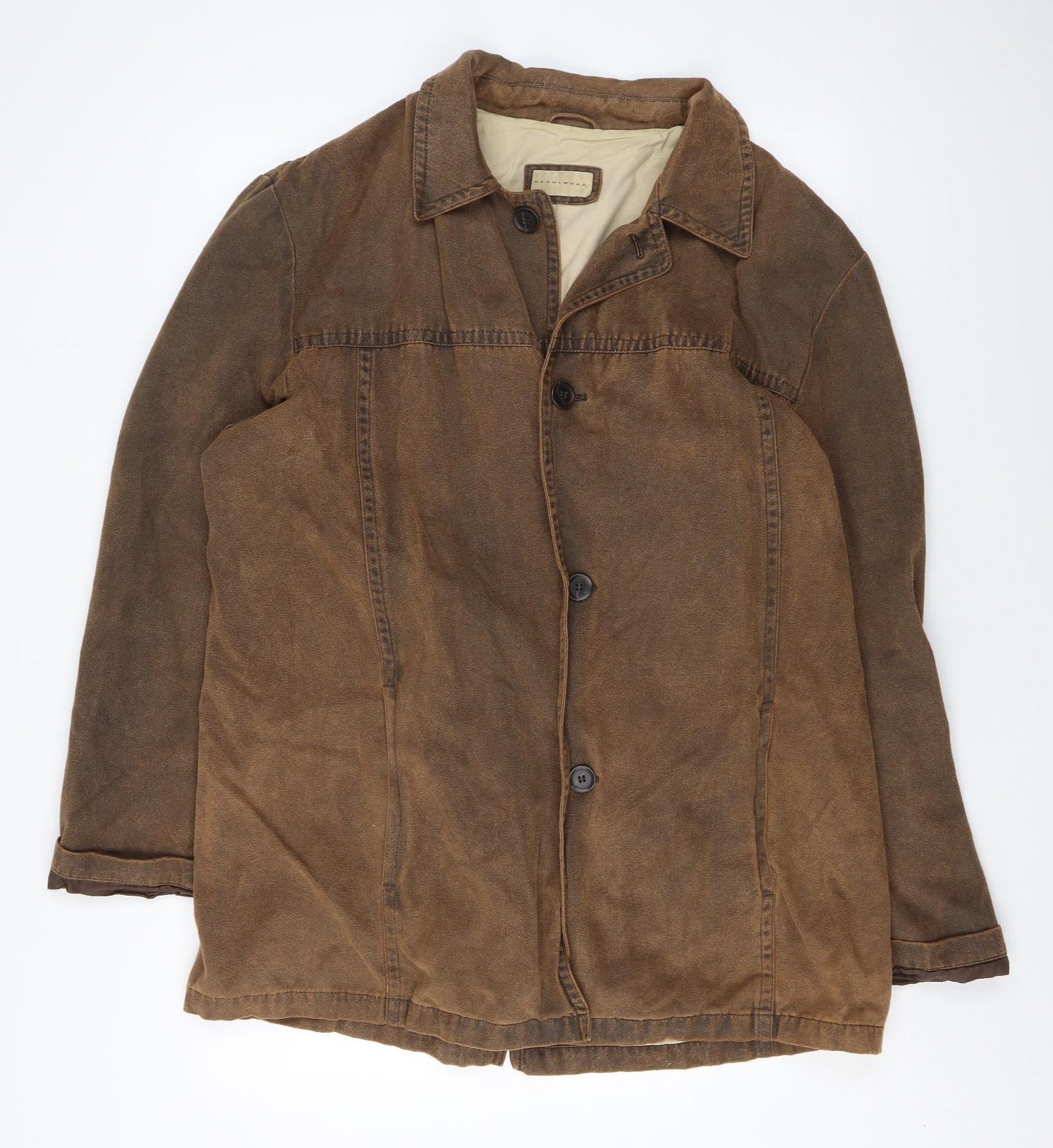 Pearlwood Mens Brown Jacket Size XL Button