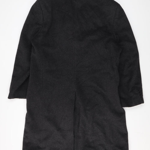 Savoy Taylors Guild Mens Grey Overcoat Coat Size 40 Button