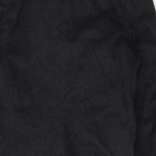 Savoy Taylors Guild Mens Grey Overcoat Coat Size 40 Button