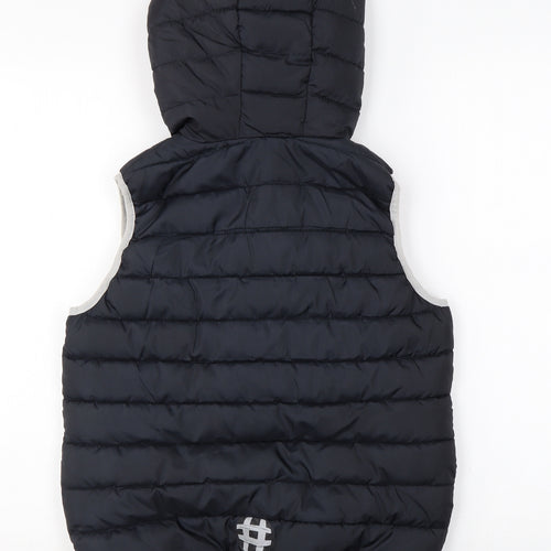 YFK Boys Black Gilet Coat Size 10-11 Years Zip