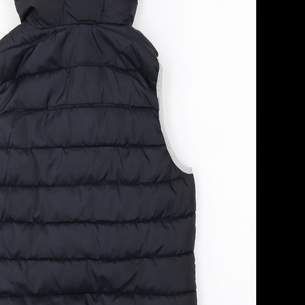 YFK Boys Black Gilet Coat Size 10-11 Years Zip