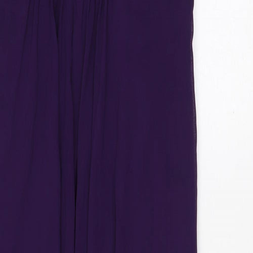 Ever Pretty Womens Purple Polyester Maxi Size 10 V-Neck Zip