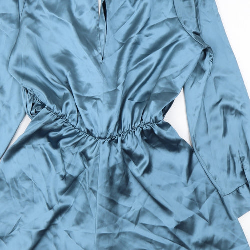 Zara Womens Blue Polyester Playsuit One-Piece Size M L3 in Pullover