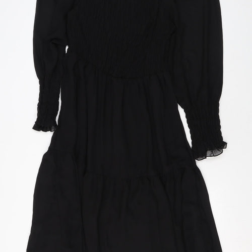 Quiz Womens Black Polyester A-Line Size 14 Off the Shoulder Pullover