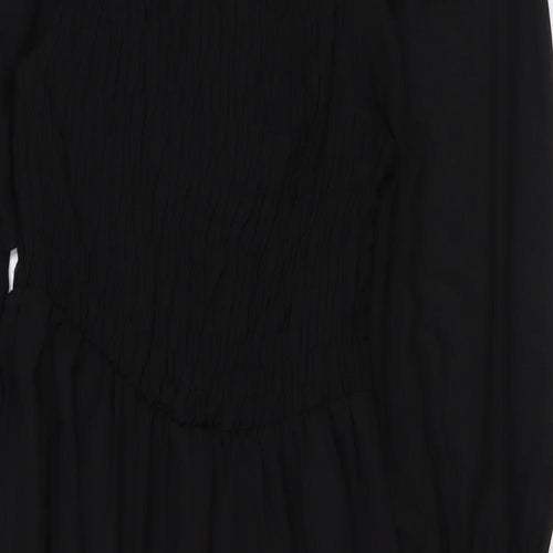 Quiz Womens Black Polyester A-Line Size 14 Off the Shoulder Pullover