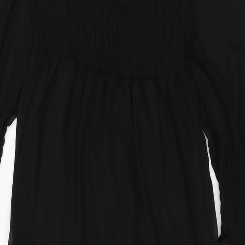 Quiz Womens Black Polyester A-Line Size 14 Off the Shoulder Pullover
