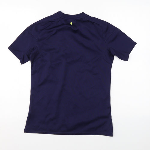 Everton Boys Purple Striped Polyester Basic T-Shirt Size XL Round Neck Pullover - Football Shirt