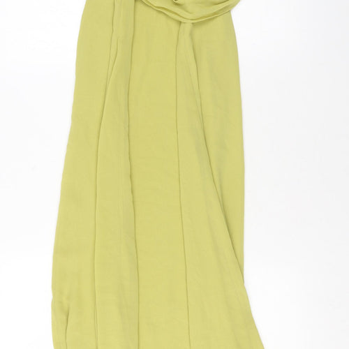 Zara Womens Green Polyester Maxi Size L Halter Zip