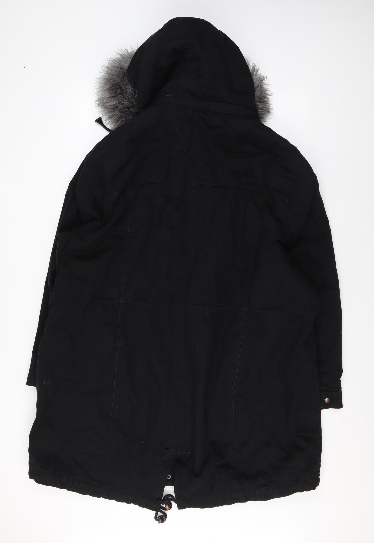 Capsule Womens Black Rain Coat Coat Size 24 Zip