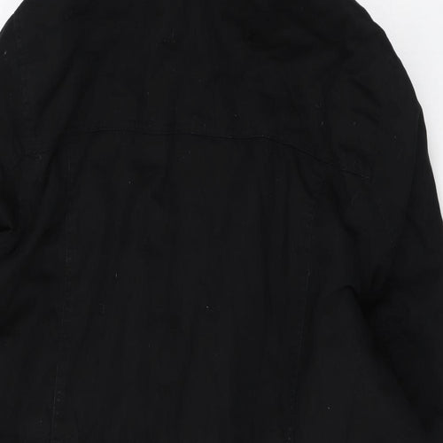 Capsule Womens Black Rain Coat Coat Size 24 Zip
