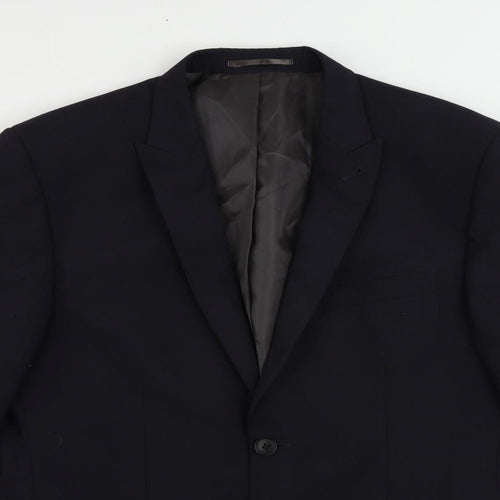 NEXT Mens Blue Polyester Jacket Suit Jacket Size 40 Regular