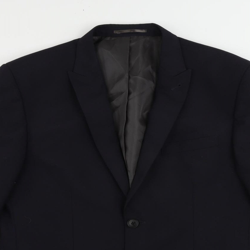 NEXT Mens Blue Polyester Jacket Suit Jacket Size 40 Regular