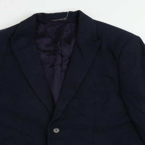 Scotch & Soda Mens Blue Linen Jacket Blazer Size 42 Regular