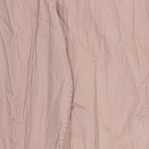 Marks and Spencer Womens Pink Lyocell Trousers Size 18 L30 in Regular Drawstring - Elastic Waist