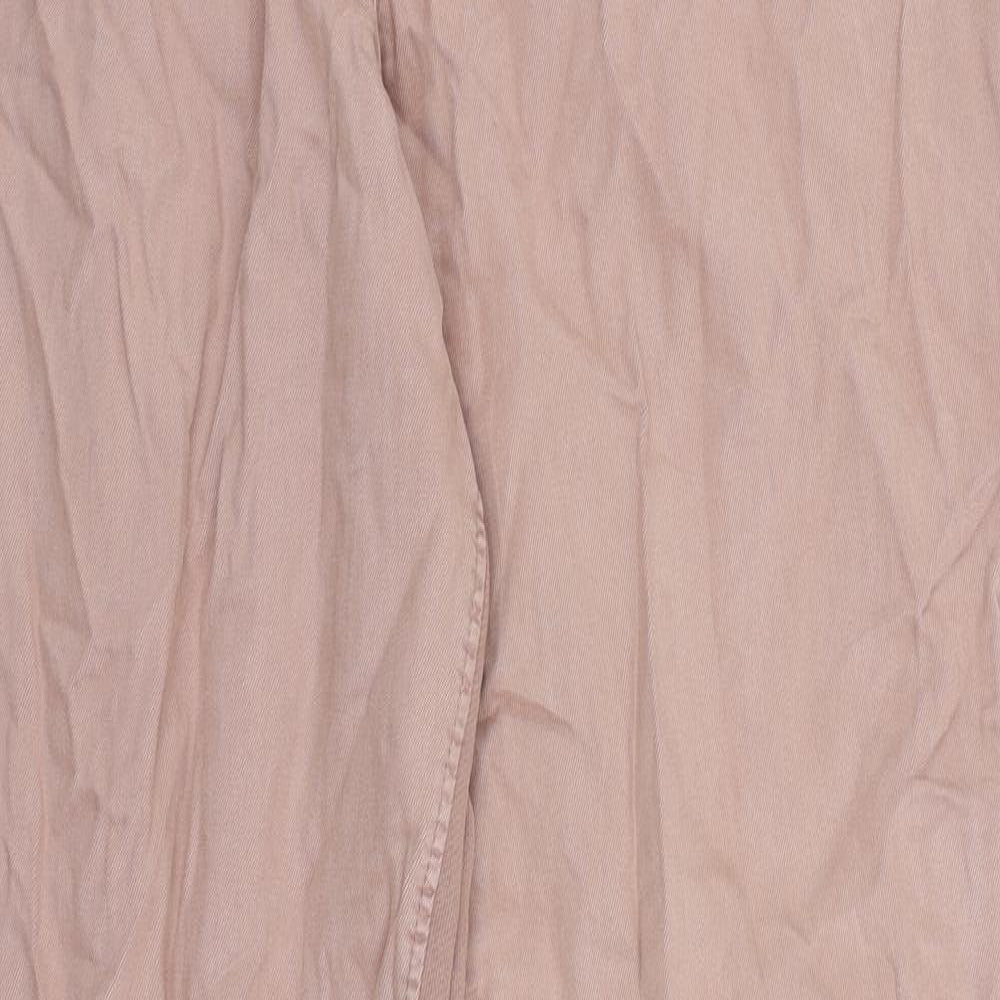 Marks and Spencer Womens Pink Lyocell Trousers Size 18 L30 in Regular Drawstring - Elastic Waist