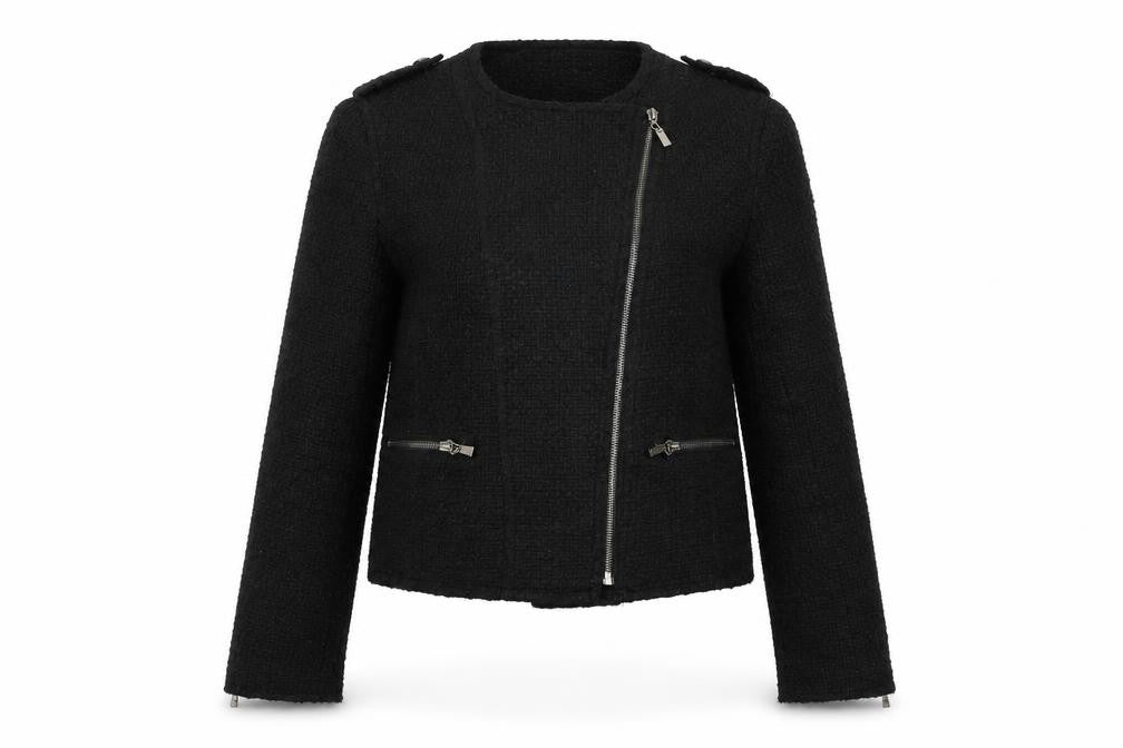 Amphora Womens Black Jacket Size S Zip