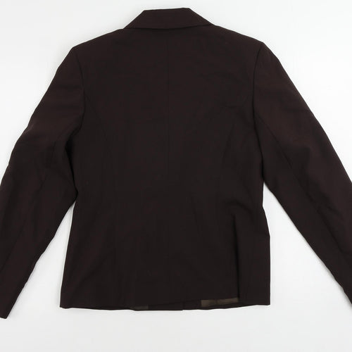 Select Womens Brown Jacket Blazer Size 12 Button