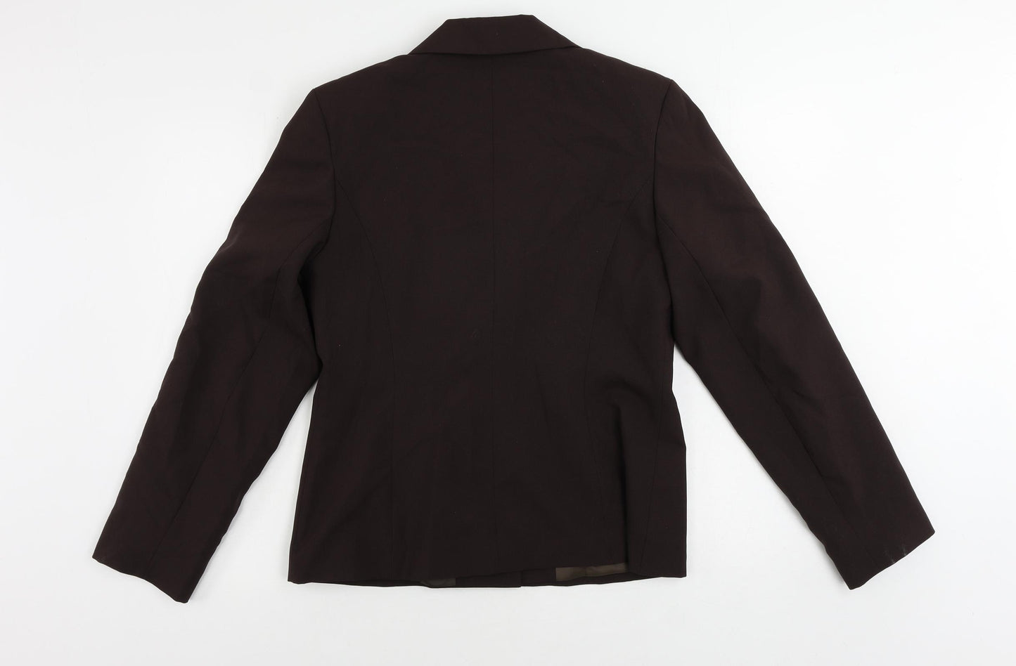 Select Womens Brown Jacket Blazer Size 12 Button