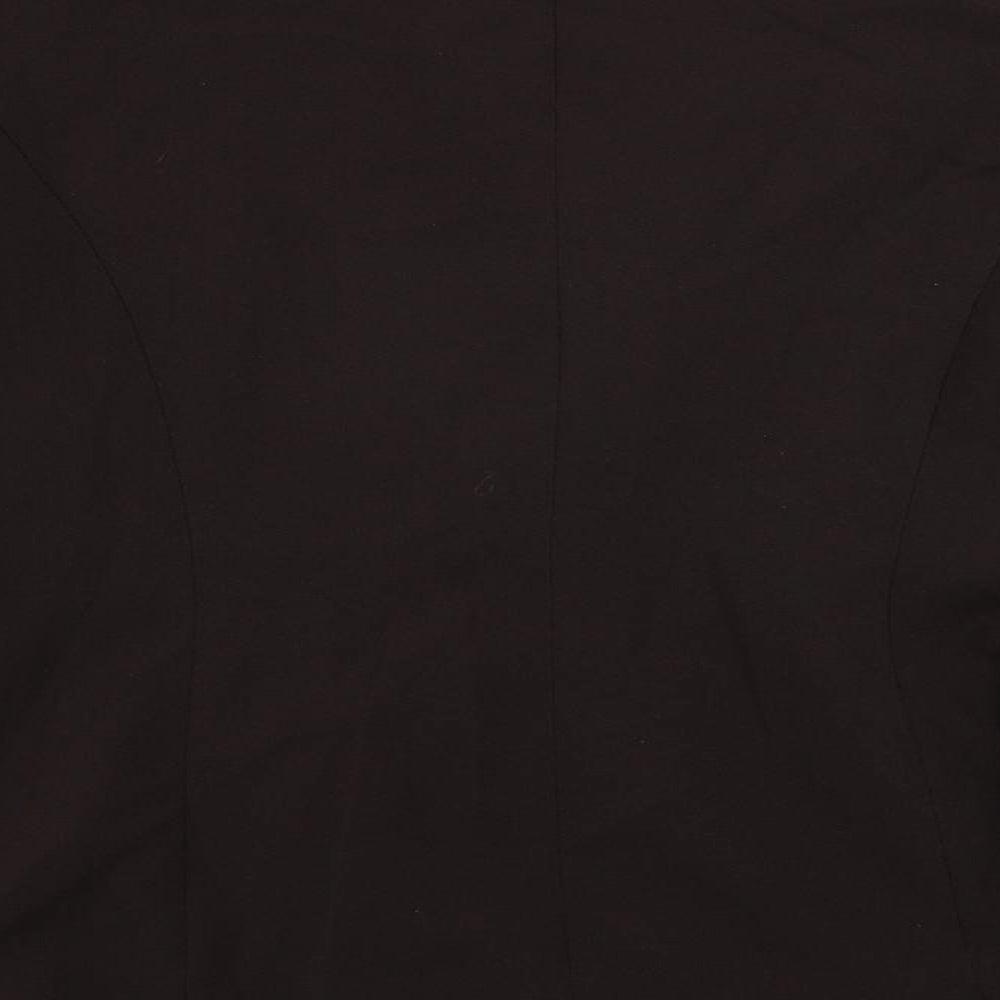Select Womens Brown Jacket Blazer Size 12 Button