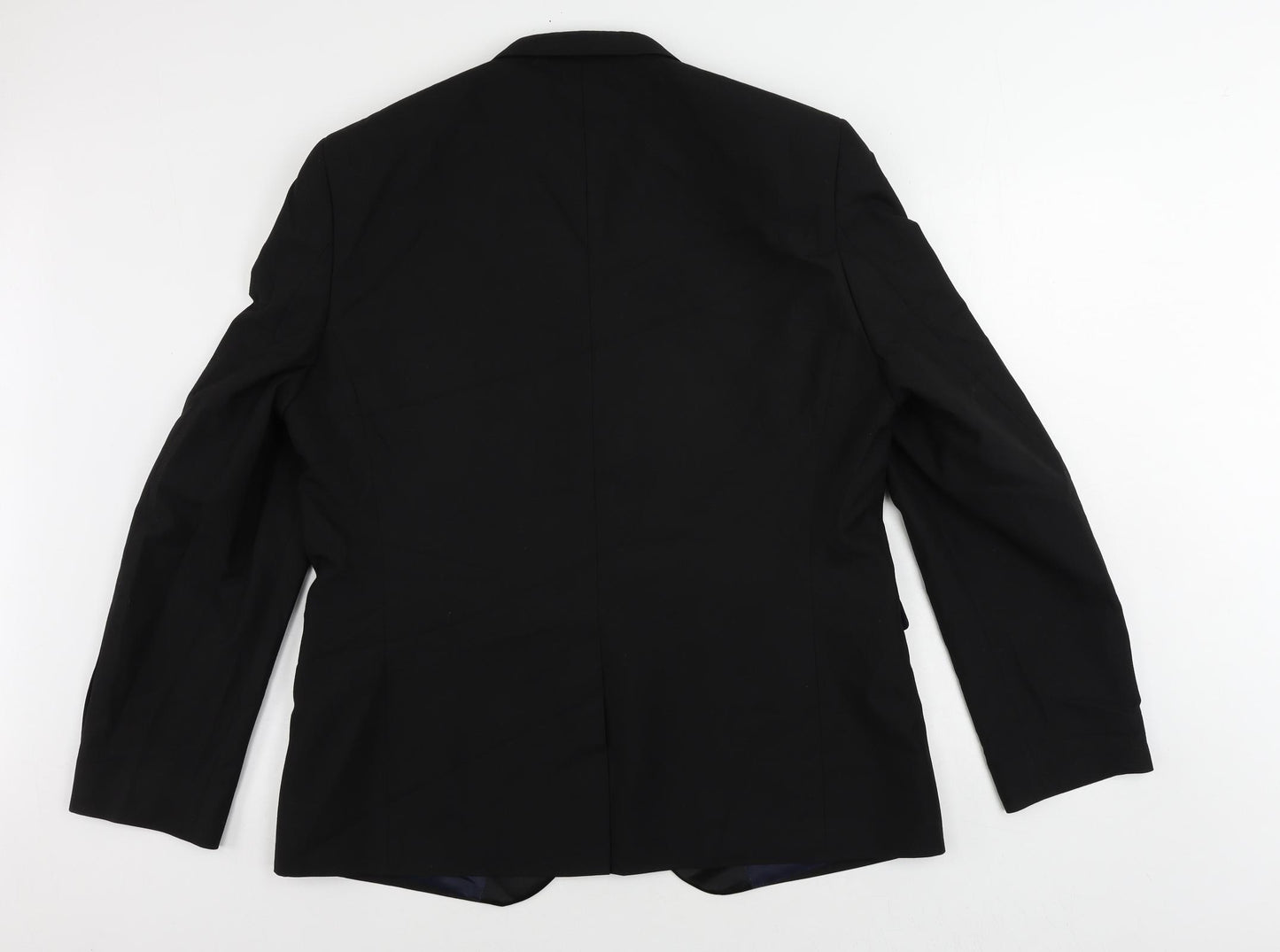 NEXT Mens Black Polyester Jacket Suit Jacket Size 46 Regular